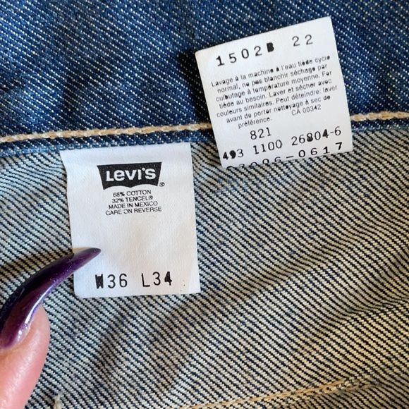 Rare Vintage Levi's 821 Engineer Dk wash zip fly - Picture 3 of 7